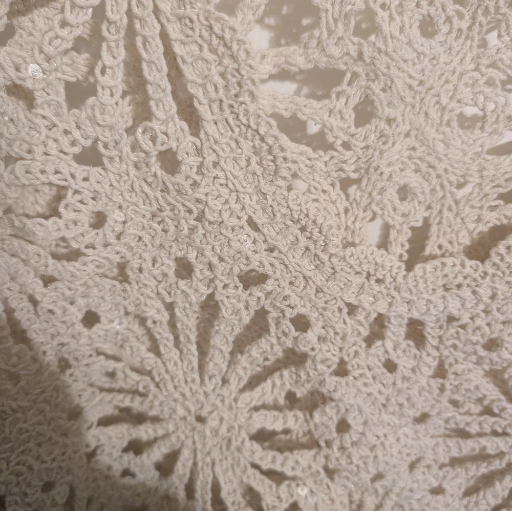 POL Natalie Lace Crochet Crop Top Cream - Picture 6 of 10
